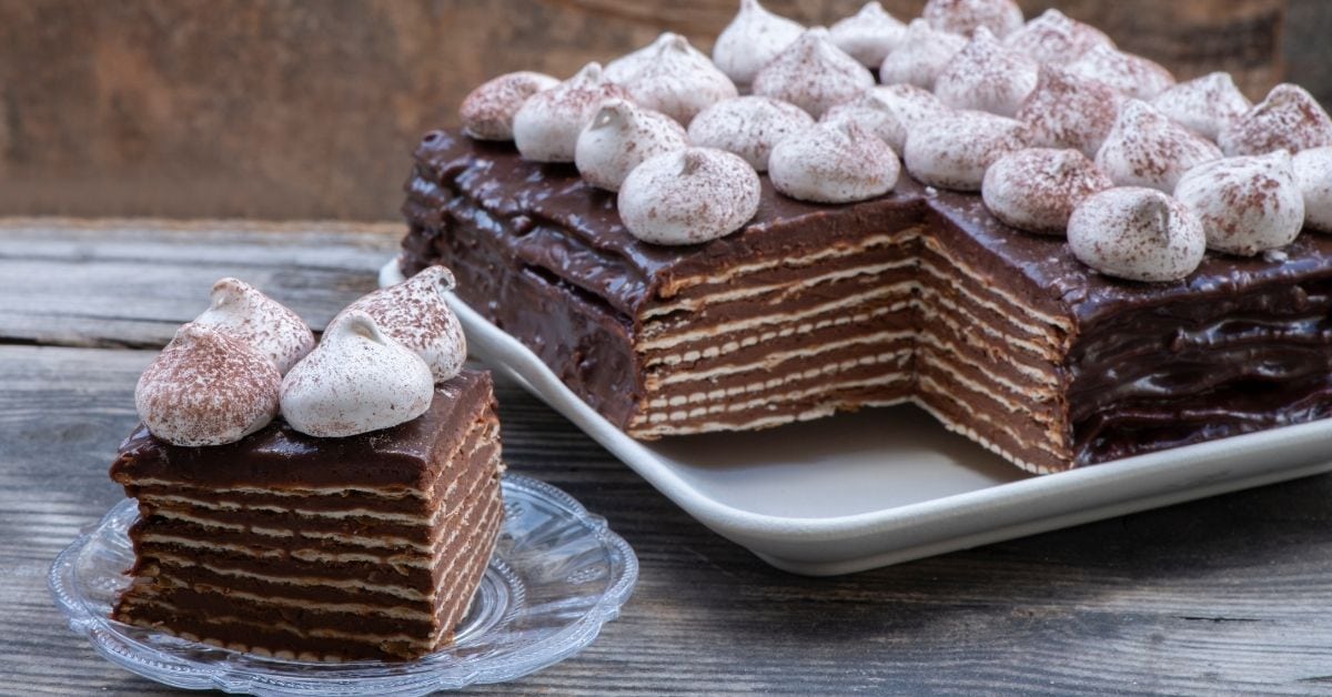 Chocolate-Matzo Layered Cake