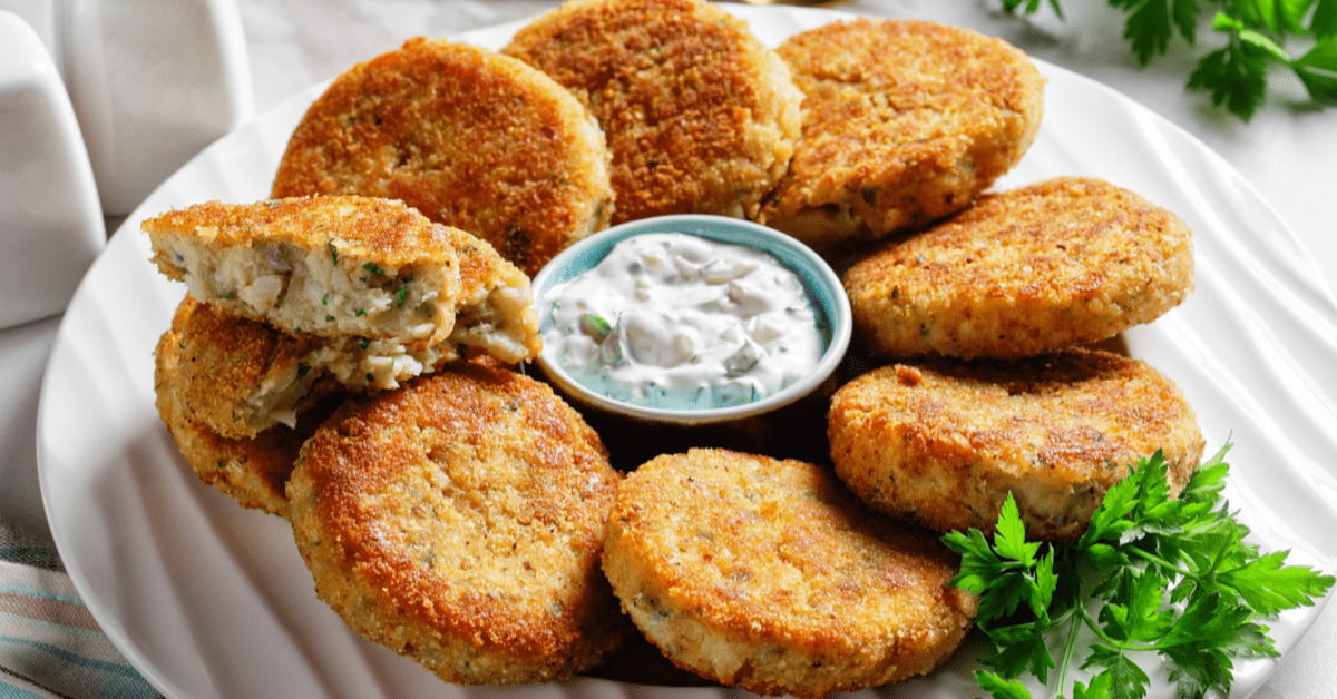 Cod Fish Cakes with Dipping Sauce