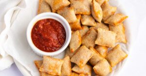 Crispy Homemade Air Fryer Pizza Rolls with Tomato Sauce