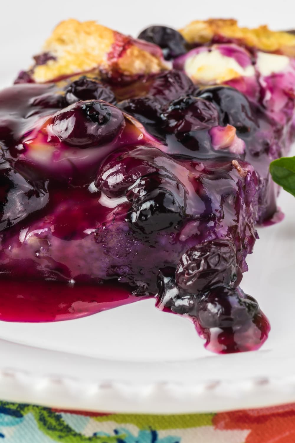 French Toast Casserole with Blueberry Sauce
