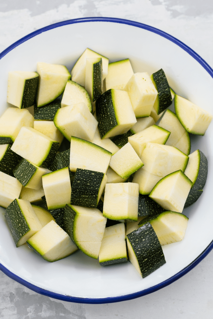 Sliced Courgettes