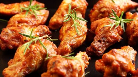Homemade Chicken Wings on Baking Tray