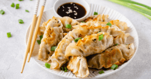 Homemade Fried Dumplings with Soy Sauce
