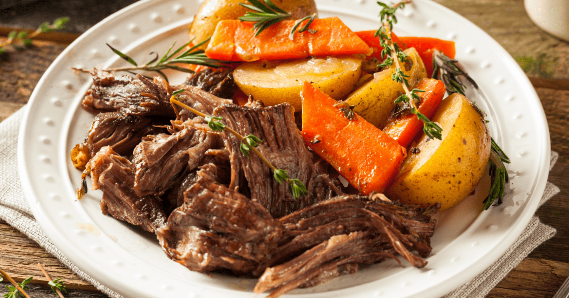 Homemade Slow Cooker Pot Roast with Potatoes and Carrots