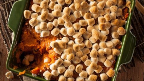 Homemade Sweet Potato Casserole with Marshmallows