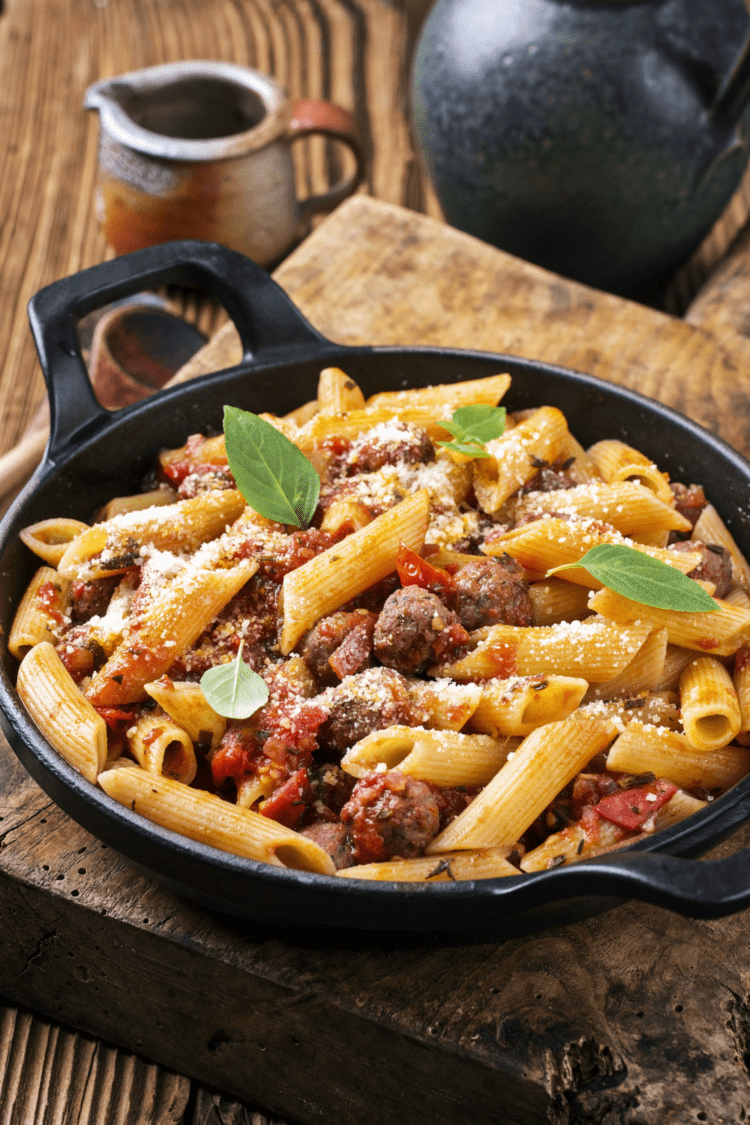 21 Easy Ground Sausage Recipes Insanely Good   Italian Sausage Pasta 750x1125 