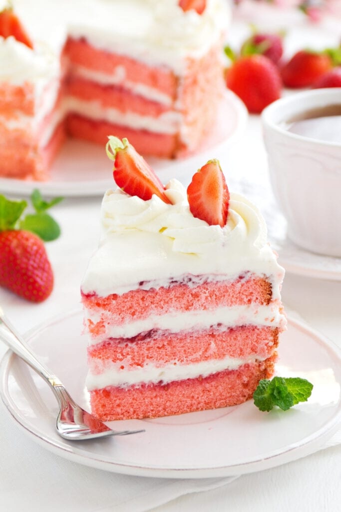 A Slice of Strawberry Cake