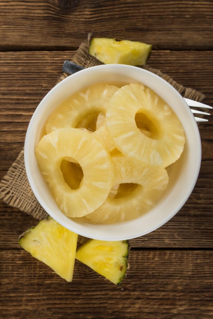 Bowl of Canned Pineapple