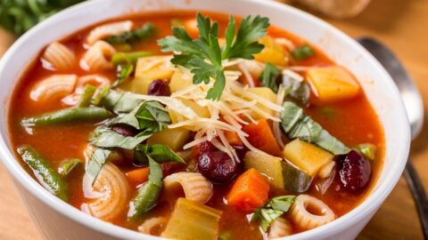 Bowl of Minestrone Soup