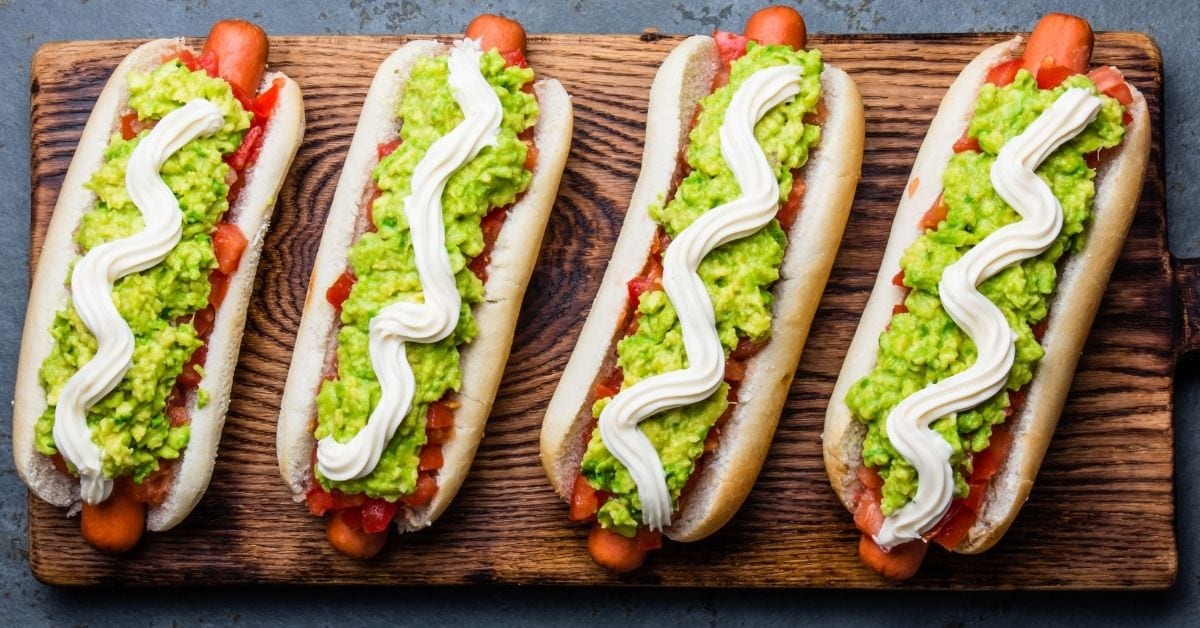 Chilean Hotdogs with Avocados and Tomatoes
