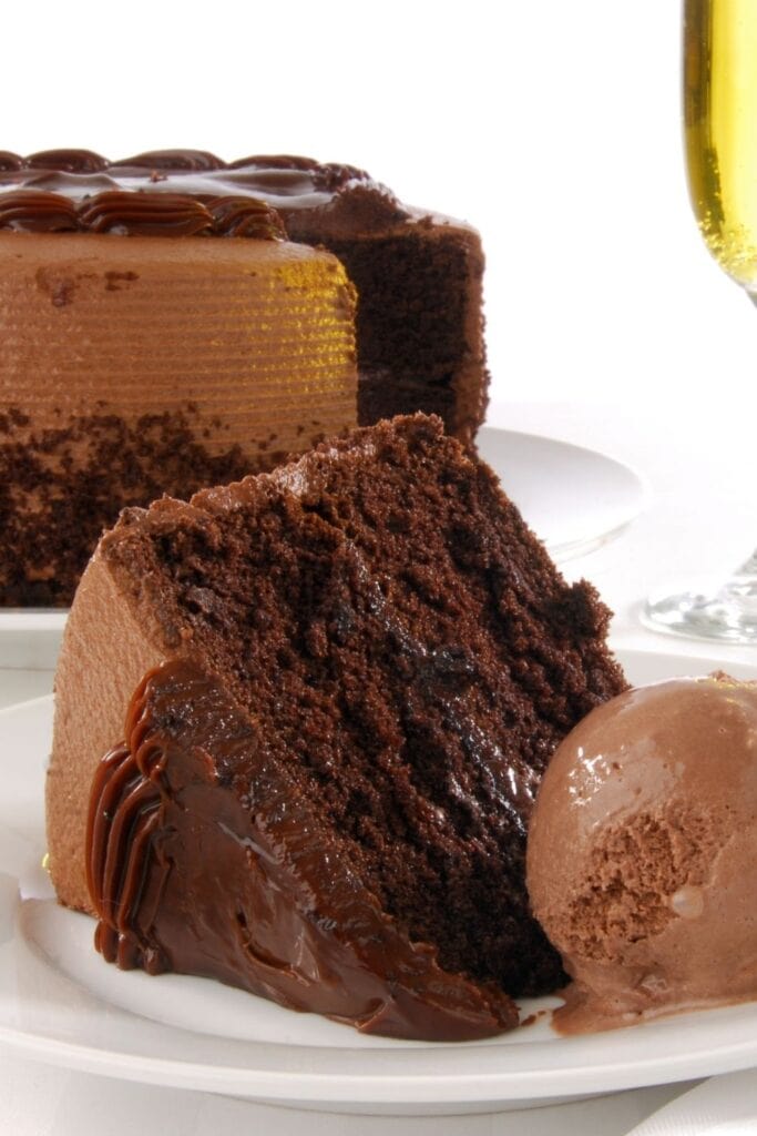 Chocolate Cake with Ice Cream