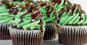 Chocolate Cupcakes for St. Patrick's Day