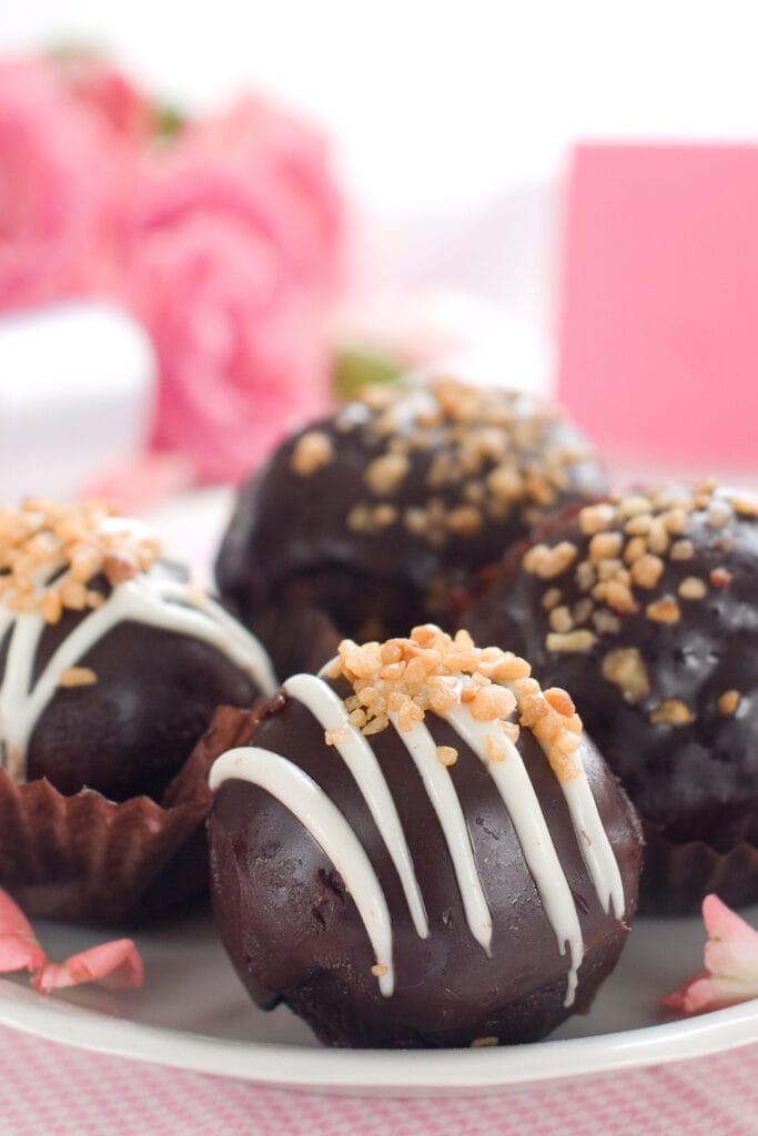 Chocolate Cake Truffles with Nuts