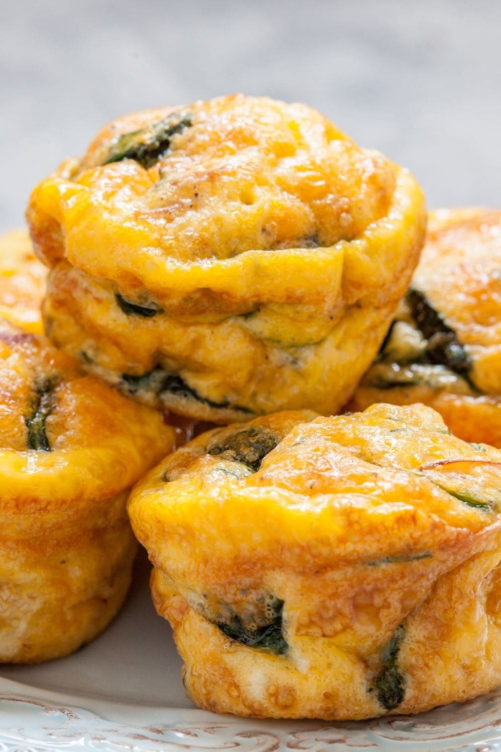 Egg Muffins with Bacon, Spinach and Cheese