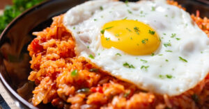 Homemade Kimchi Fried Rice with Egg