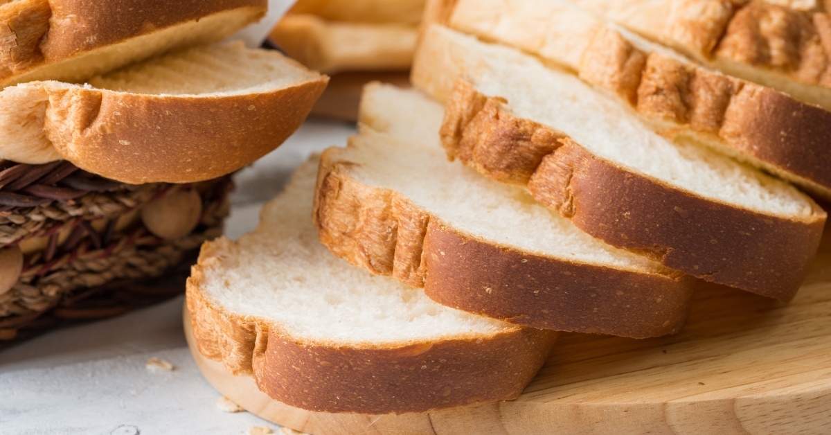 Homemade Slices of White Bread