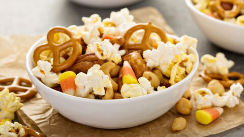 Homemade Snack Mix in a Bowl