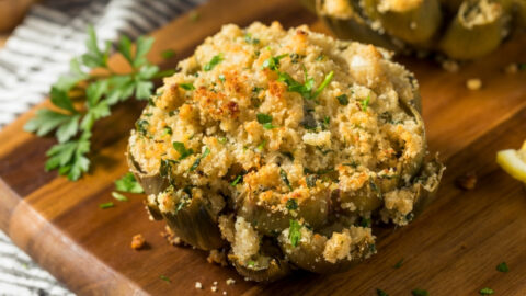 Homemade Stuffed Baked Artichokes