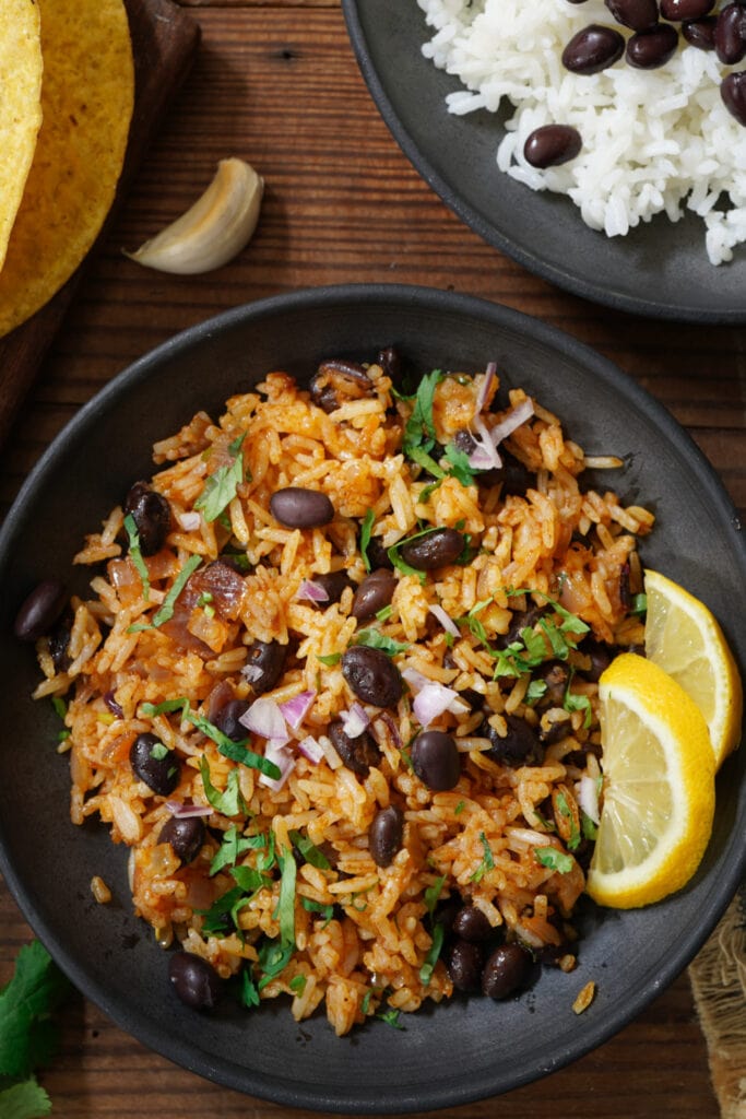 Mexican Rice with Beans and Lemons