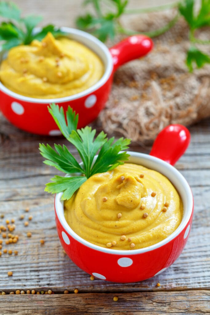 Mustard Sauce in a Bowl