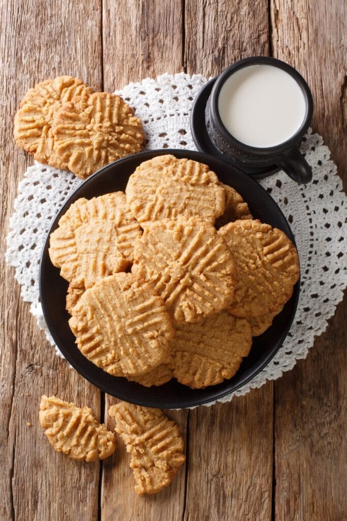 Peanut Butter Cookies with Milk