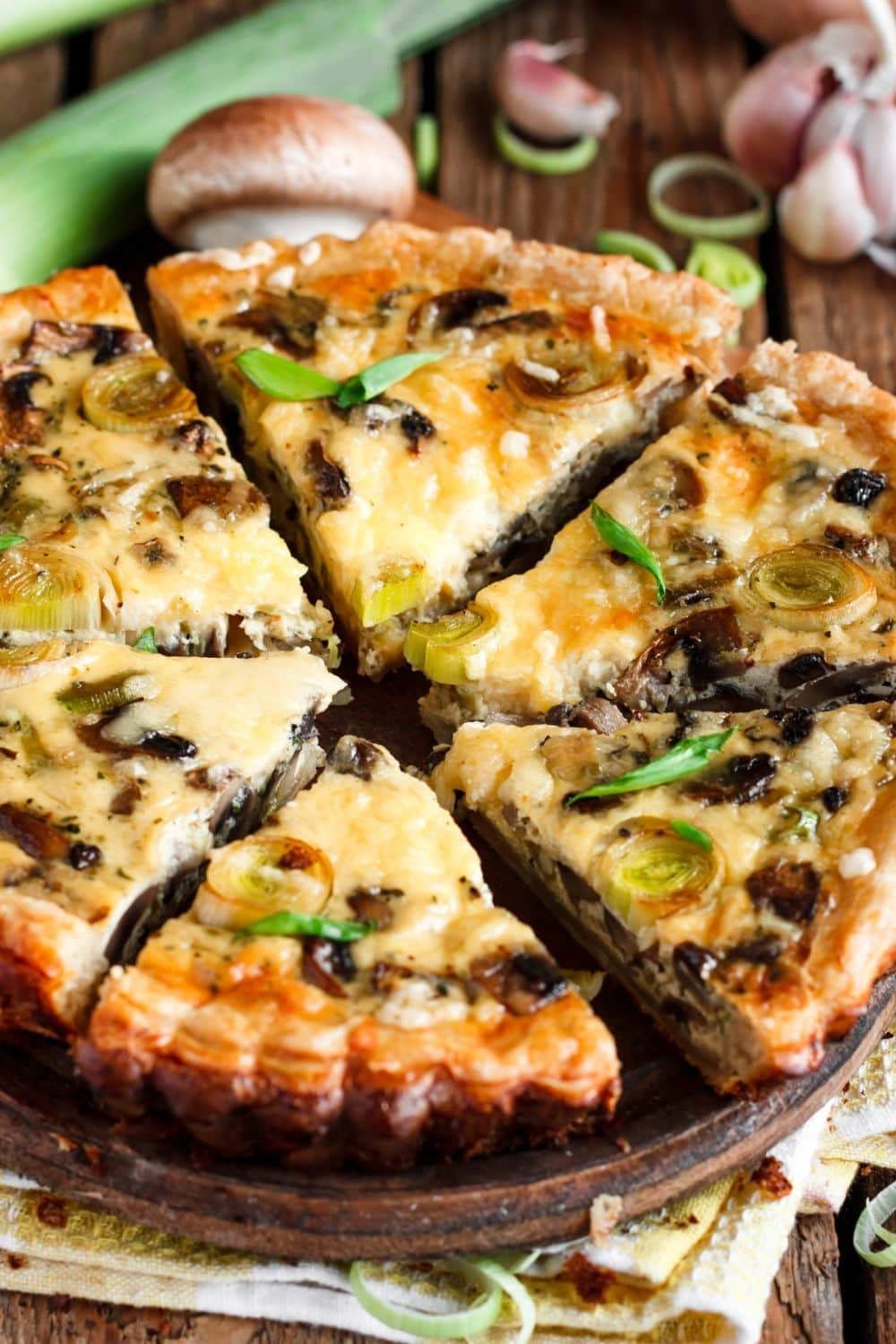 Quiche with Leek and Mushrooms