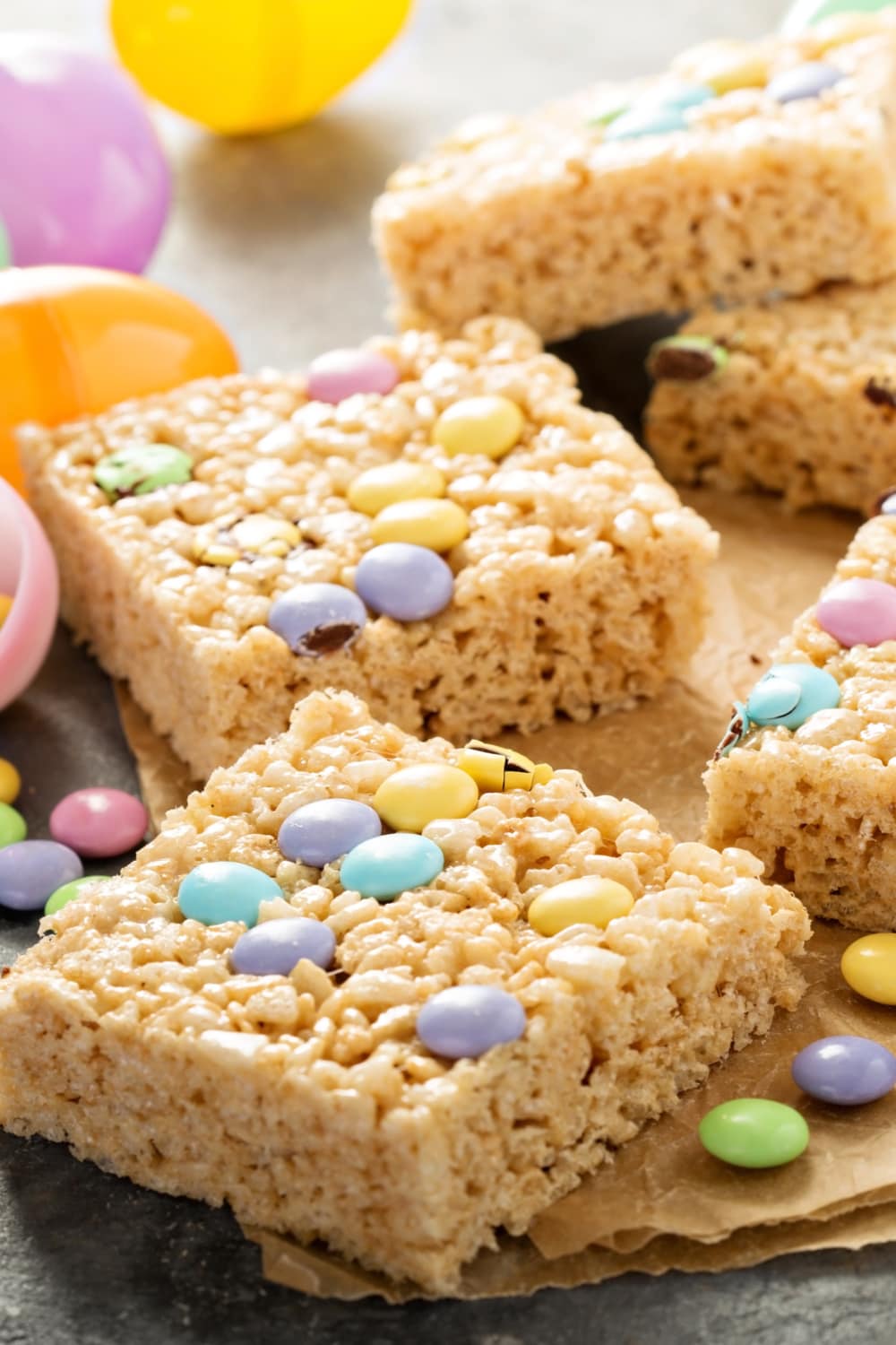 Rice Krispie Treats with Colored Candies