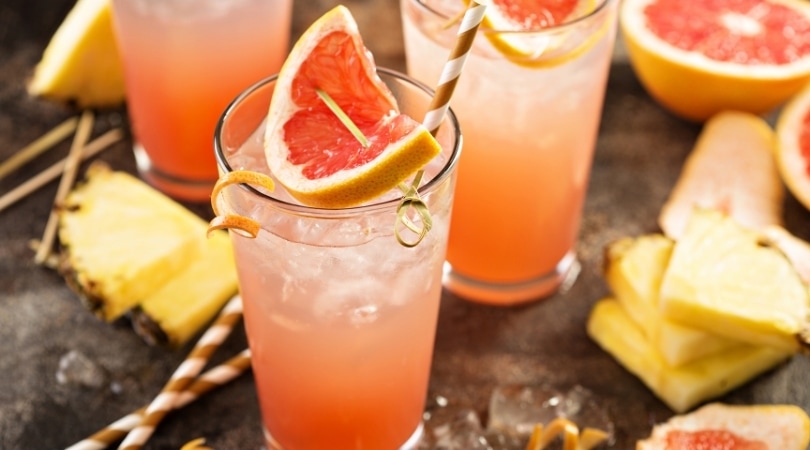 A Glass of Grapefruit and Pineapple Mocktail
