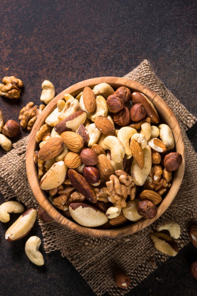 Assorted Nuts in a Bowl