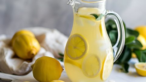 Chick-Fil-A Lemonade in a Pitcher with Lemons