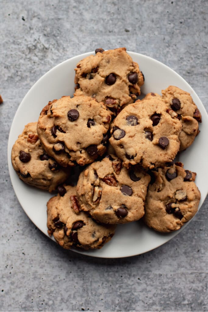 Chocolate Chip Cookies on Plate