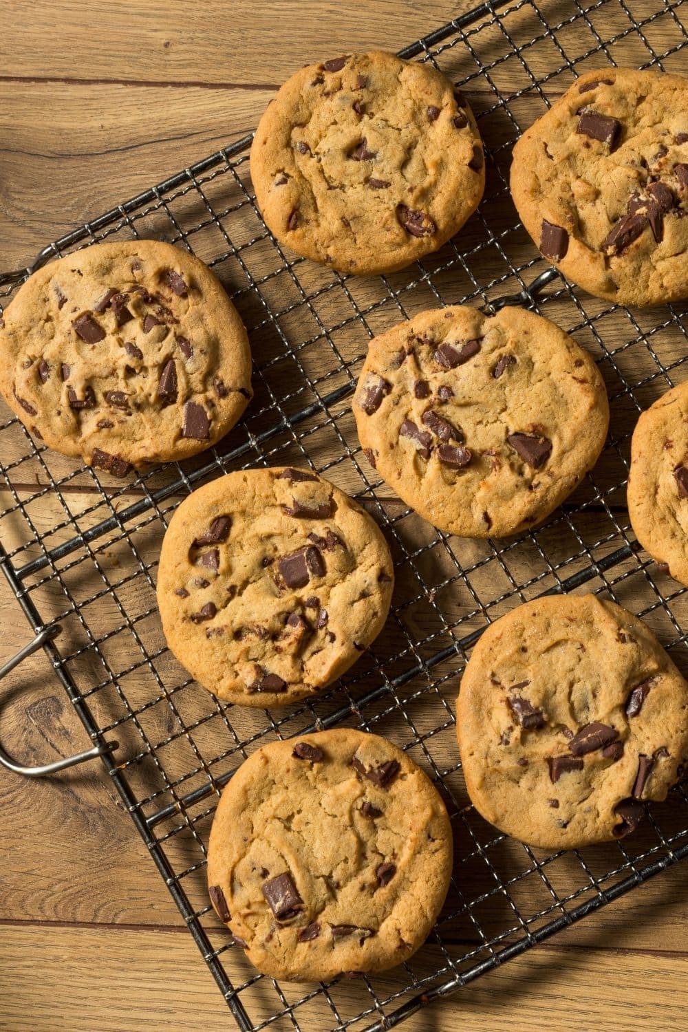 Chocolate Chip Cookies on a Cooling Rack