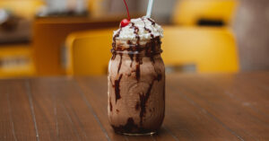 Chocolate Shake with Chocolate Syrup, Whipped Cream and Cherry
