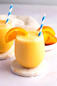 Citrucy and Foamy Orange Julius in a Glass