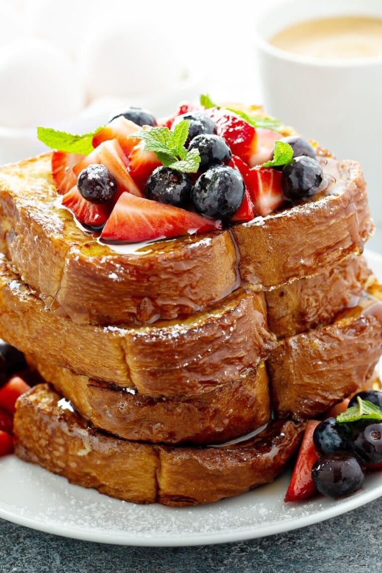 French Toast With Berries And Syrup 768x1152 
