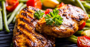 Grilled Chicken Breast with Cherry Tomatoes