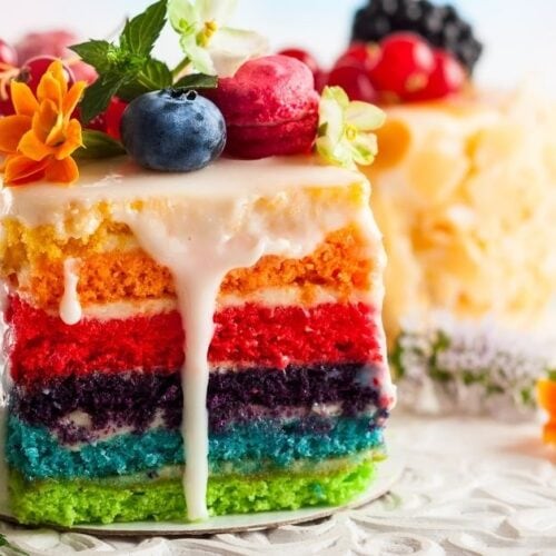 Rainbow Cake Ideas  Rainbow birthday cake Rainbow cake tutorial Cake  decorating