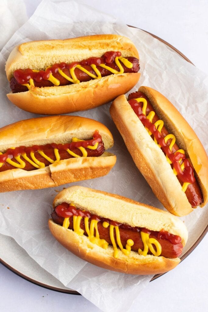 Homemade Hot Dog Sandwich with Mustard