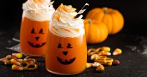 Homemade Pumpkin Cocktail with Whipped Cream