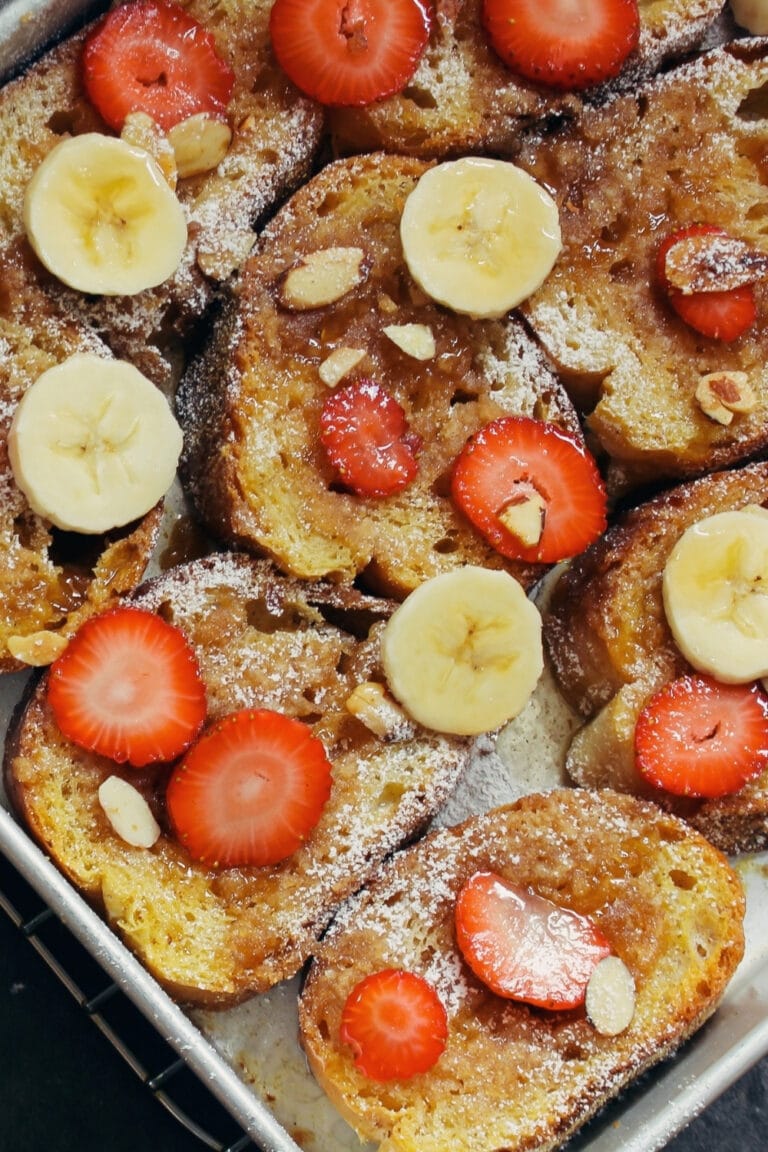 Overnight Baked French Toast With Bananas And Berries 768x1152 