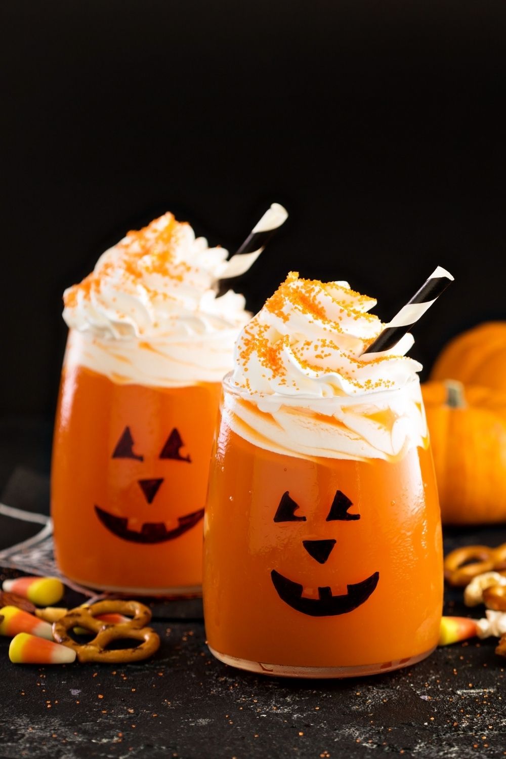 Pumpkin Cocktail with Whipped Cream -  Halloween Cocktails