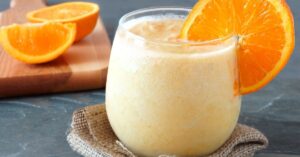 Refreshing Homemade Orange Julius Smoothie in a Glass