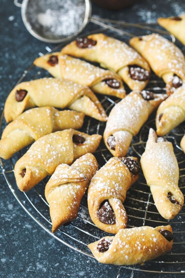 23 Traditional Jewish Desserts Insanely Good   Rugelach Cookies With Chocolate Filling 750x1125 