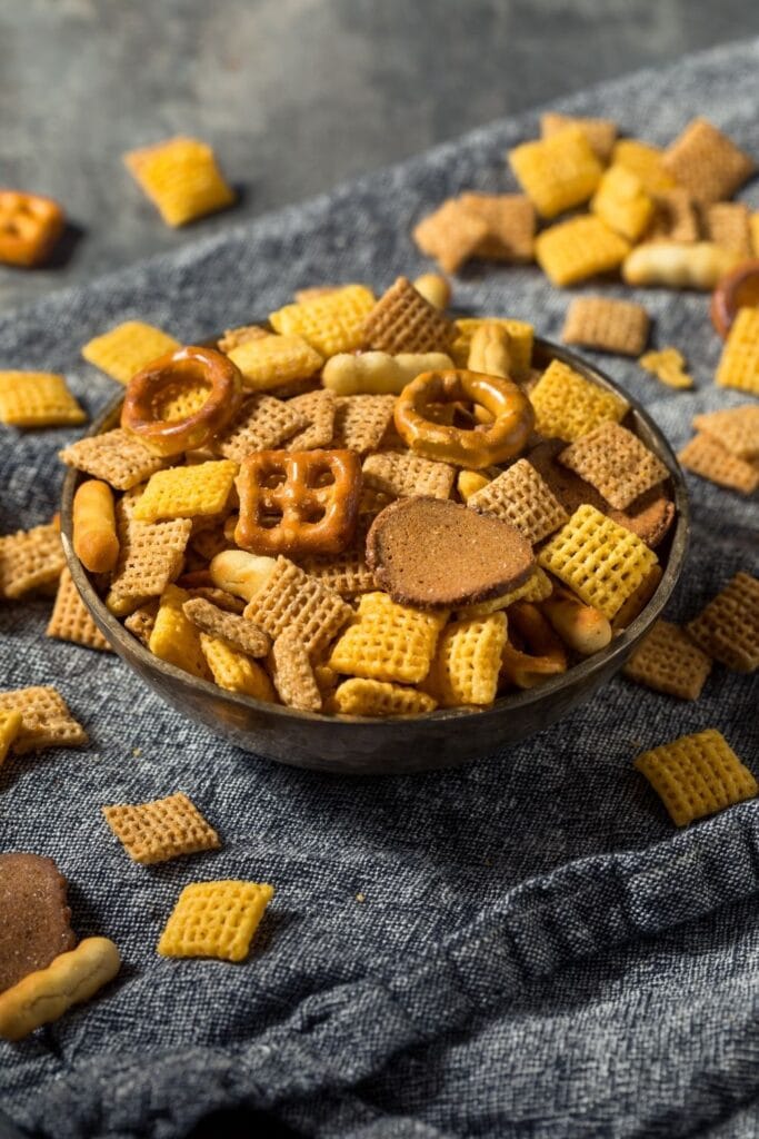 Salty Snacks with Cereals and Pretzels