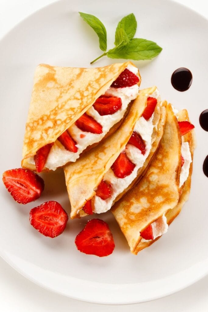 Strawberry Crepes with Whipped Cream