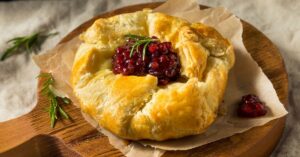 Baked Brie in Puff Pastry with Lingonberry