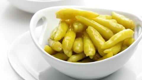 Bowl of Appetizing Banana Peppers
