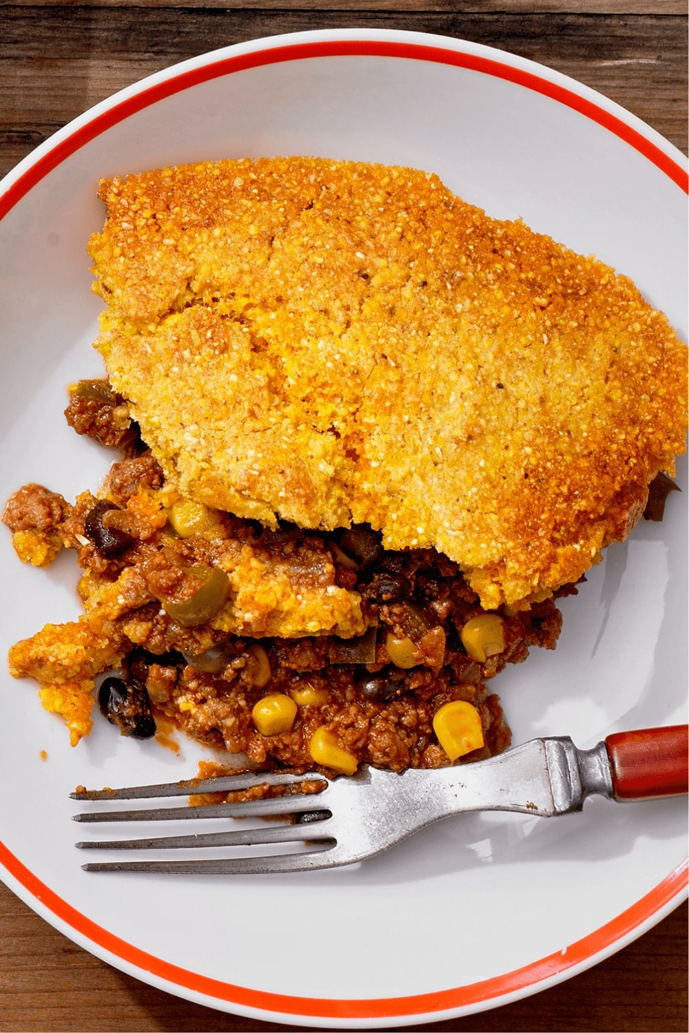 Cheesy Cornbread with Corn and Ground Beef
