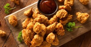 Crispy Popcorn Chicken with Ketchup