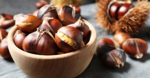 Delicious Roasted Chestnuts in a Bowl